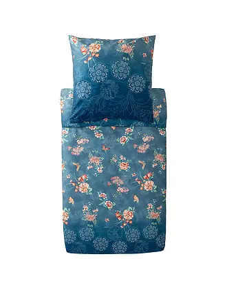 BASSETTI | Satin Bettwäsche 70x90cm / 140x200cm ESPERIDI  Rot | blau